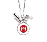 no/no Collier avec pendentif en forme de lapin pour isoler la distance de sécurité