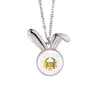 no/no Collier avec pendentif en forme de lapin pour la vie marine - Art déco