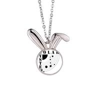 no/no Collier avec pendentif en forme de lapin, trajectoires planétaires locales, système solaire, cadeau