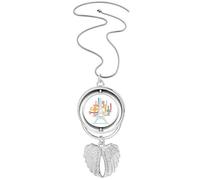 no/no Collier avec pendentif en forme de nuage de mots Tour Eiffel France Paris, M