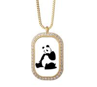 no/no Collier avec pendentif en forme de panda au trésor national de la Chine