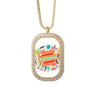 no/no Collier avec pendentif en forme de ruban pour carnaval et enthousiasme - Doré