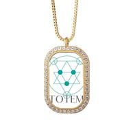 no/no Collier avec pendentif géométrique triangulaire en forme de pointe circulaire en cristal de diamant doré