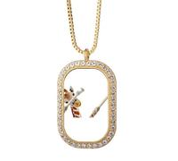 no/no Collier avec pendentif girafe en forme d'animal - Art déco - Bijoux dorés