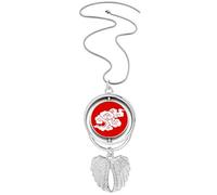 no/no Collier avec pendentif innovant en forme d'ailes d'ange style art déco, M