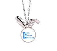 no/no Collier avec pendentif lapin de l'île de Bali Insia, art déco, cadeau