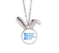 no/no Collier avec pendentif lapin de l'île de Phuket en Thaïlande