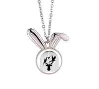 no/no Collier avec pendentif lapin en forme de bois de cacatoès, écologie Art Déco
