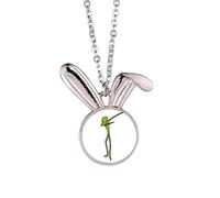 no/no Collier avec pendentif lapin humain planète Terre Univers