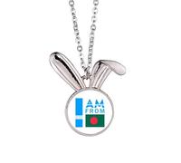 no/no Collier avec pendentif lapin I Am From Bangladesh Art déco