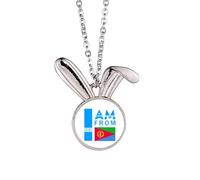 no/no Collier avec pendentif lapin I Am From Eritrea Art Deco Fashion