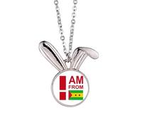 no/no Collier avec pendentif lapin I Am From Sao Tomé Principe