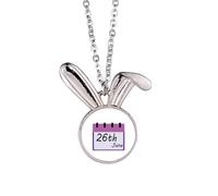 no/no Collier avec pendentif lapin Journée internationale contre la drogue Interdiction de la vie