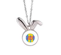 no/no Collier avec pendentif lapin « Mother Loves Great Hard Work »