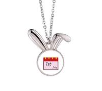 no/no Collier avec pendentif lapin pour fête communiste en Chine