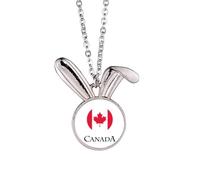 no/no Collier avec pendentif lapin Vancouver en érable nord-américain du Canada