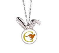 no/no Collier avec pendentif léopard en train de courir poursuivant une proie