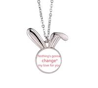 no/no Collier avec pendentif « Nothing Will Change My Love Rabbit »