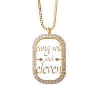 no/no Collier avec pendentif onze jeunes chiffres en cristal doré