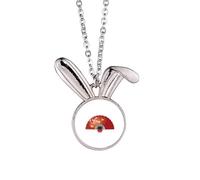 no/no Collier avec pendentif reliques culturelles en forme de lapin