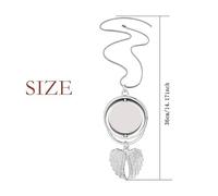 no/no Collier avec pendentif rotatif en forme d'ailes d'ange avec cafard, cafard, coccinelle, malade, M