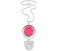 no/no Collier avec pendentif rotatif en forme d'ailes d'ange Let Me Go Home Art déco, M