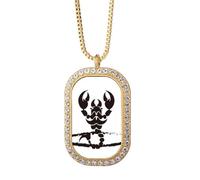 no/no Collier avec pendentif scorpion naturel pour empêcher les insectes de se protéger des insectes - Bijoux dorés