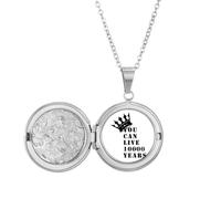 no/no Collier médaillon Art Déco avec 1000 ans de vie pour image, bijoux, cadeau d'anniversaire