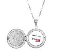no/no Collier médaillon « Don't Buy The Sun Oppose » - Cadeau d'anniversaire