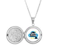 no/no Collier médaillon noir pour l'égalité de la liberté - Cadeau d'anniversaire