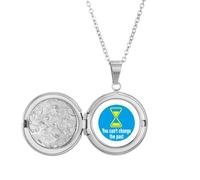 no/no Collier médaillon You Cannot Change The Past pour image, bijoux, cadeau d'anniversaire