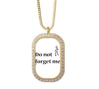 no/no Collier tendance avec pendentif en cristal et strass « Don't Forget Me Sad »