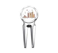 no/no Commerce City Central Animation Golf Divot Tool Golf Ball Marker Repair Tool