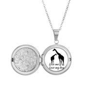 no/no Common Knowledge Collier avec médaillon girafe en anglais