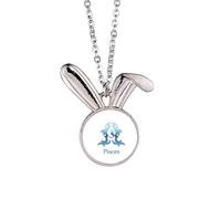 no/no Complex Confidence Collier avec pendentif lapin Poissons