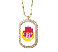 no/no Couple Love Eternal Art Deco Fashion Collier Pendentif Diamant Cristal Doré