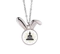 no/no Dependence Self Effort Choice Collier avec pendentif lapin