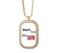 no/no Dont Buy The Sun Oppose Collier avec pendentif en cristal doré