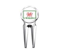 no/no Dragon Flag Welsh Box Art Deco Fashion Golf Divot Tool Golf Ball Marker Outil de réparation
