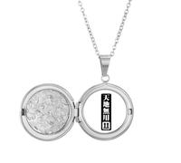 no/no Earth Box Collier médaillon art déco tendance pour accrocher une photo de bijoux cadeau d'anniversaire