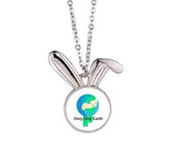no/no Earth Protect Collier avec pendentif lapin respectueux de l'environnement