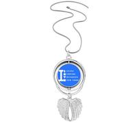 no/no Empire State Building New York Collier avec pendentif ailes d'ange rotatif, M