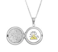 no/no Equation Animation Médaillon Checal Répondant Collier Hold Picture Bijoux Cadeau d'anniversaire