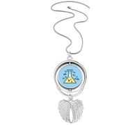 no/no Equation Animation Pendentif Checal Répondant Ailes d'ange Rotation Collier Bijoux, M