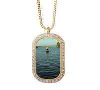 no/no Fisherman Lake Collier avec pendentif en cristal et strass Doré