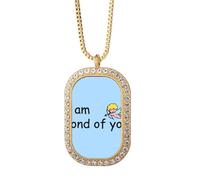 no/no Fond Of You Crush On You Collier avec pendentif en cristal et diamant Doré