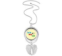 no/no Hit Me Up Collier avec pendentif en forme d'ailes d'ange, M