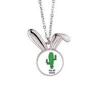 no/no Hug Me Please Collier avec pendentif en forme de lapin Art déco