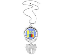 no/no I Am From Cameroun Collier avec pendentif en forme d'ailes d'ange, M