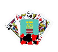 no/no I Am From Latvia Art Deco Fashion Symbole Poker Jeu de cartes classique